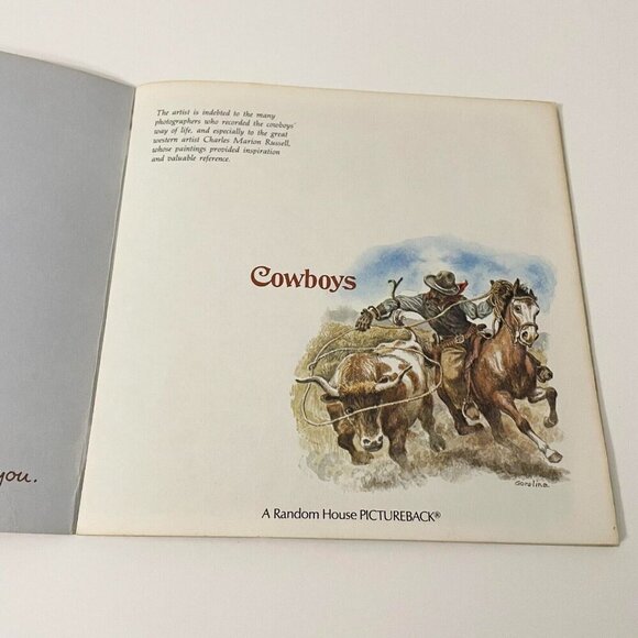 Vintage 1978 Cowboys by Marie and Douglas Gorsline Random House - Picture 12 of 16